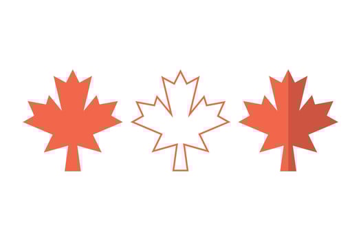 Maple Leaf Set Of Three vector