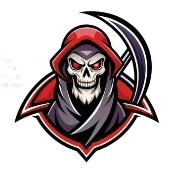 Reaper Mascot Character in Simple Style Illustration vector