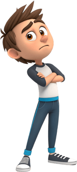 Handsome modern cartoon guy confident expression urban cool. . png