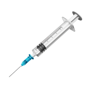 Medical syringe image isolated transparent. Immunization shot. Hypodermic needle. Vaccine vaccination injection cut out. Pharmaceutical inoculation cutout photography png