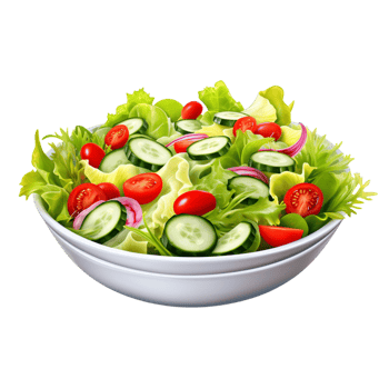 Fresh healthy salad with crispy lettuce, tomatoes, cucumbers, and peppers png