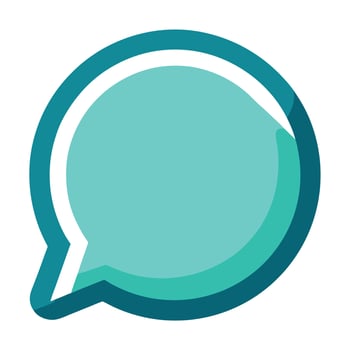 Modern Chat Bubble Icon with a Speech Bubble and Isolated Background vector