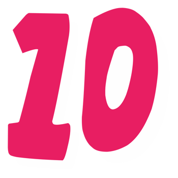 ten pink number png