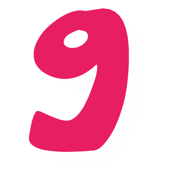 nine pink number png