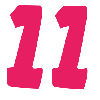 eleven pink number png