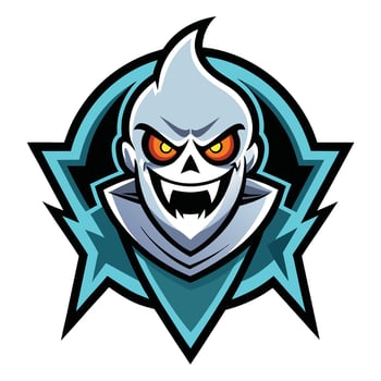Spooky Ghost Mascot Illustration with Cartoon Style vector