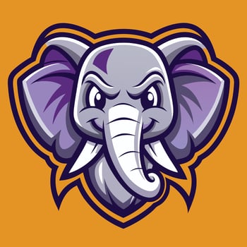 Minimalist Elephant Logo Design for Brand or Mascot vector