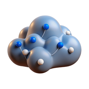 elegant creative Abstract Data Points Cloud Cutout Transparent Background high quality png