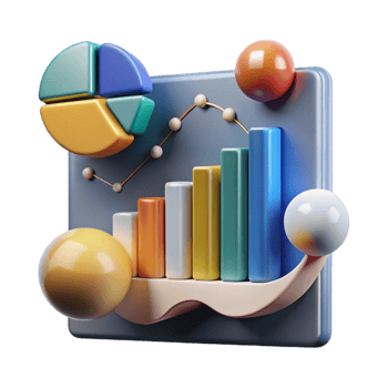magnificent contemporary Abstract Data Visualization Chart and Graph Isolated detailed png