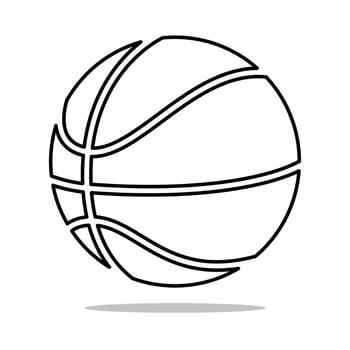 Abstract Outline Basketball vector