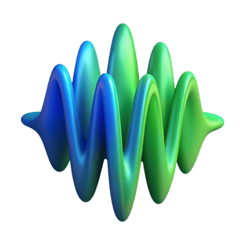 dramatic classic Abstract Digital Waveform Blue and Green Isolated detailed png