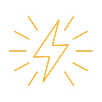 Lightning Bolt With Shine vector