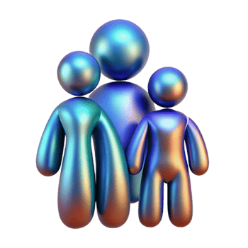 stunning contemporary Abstract Family Silhouette Isolated Element exclusive png