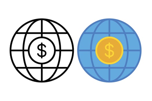 Online Payment Outline Flat vector