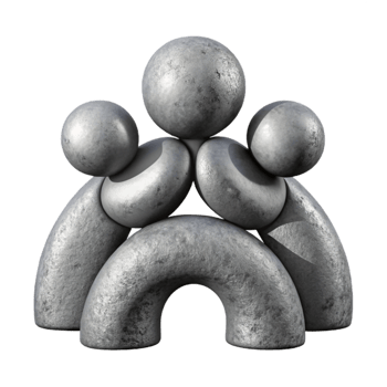 dramatic classic Abstract Human Bond in Monochrome Cutout authentic png