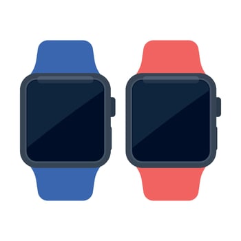 Smart Watch Flat Style Two Colours vector