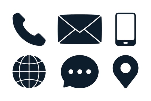Contact Us Set vector