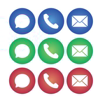 Contact Circle Gradient Buttons vector