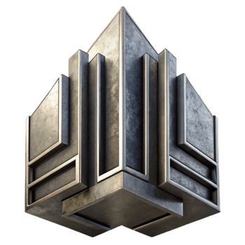 elegant classic Abstract Skyscraper Metal Facade Cutout Element detailed png