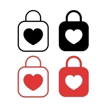 Heart Padlocks Set vector