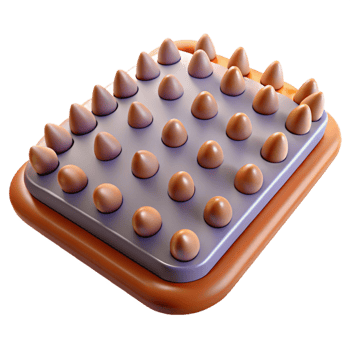 elegant minimalist Acupressure Mat Isolated with Spikes 4K png