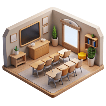 extraordinary contemporary Adult Education Classroom Scene Cutout 4K png