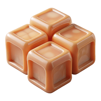 beautiful modern Agar Agar Jelly Cubes Close Up Cutout genuine png