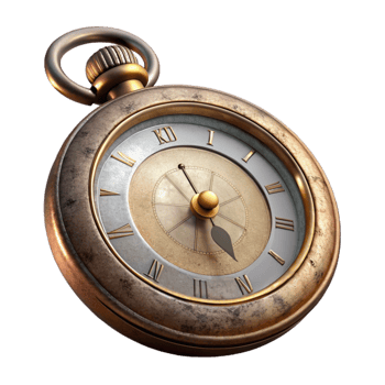 extraordinary vintage Antique Pocket Watch Side View Isolated Cutout high resolution png