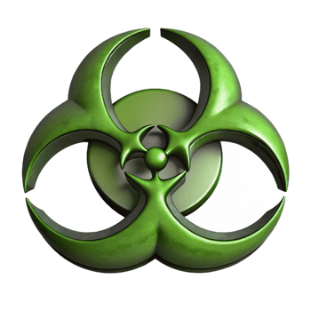 wonderful traditional Army Green Synthetic Biohazard Symbol Cutout Element high quality png