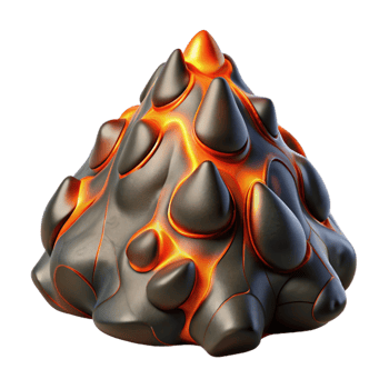 serene vintage Artificial Lava Flow Transparent Element detailed png
