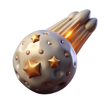 serene contemporary Artificial Meteor Shower Transparent Element detailed png