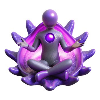 extraordinary artistic Astral Projection Figure Purple Aura Cutout Element authentic png