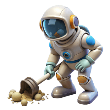 extraordinary modern Astronaut Cleaning Space Debris Isolated authentic png