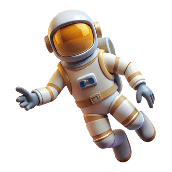 dramatic artistic Astronaut Floating in Space Isolated exclusive png