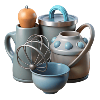 elegant creative Atomic Age Kitchen Utensils Transparent Cutout high quality png