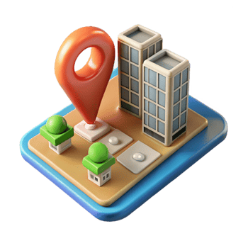 vibrant minimalist Augmented Reality City Navigation App Cutout original png