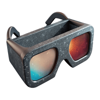 impressive artistic Augmented Reality Glasses Black Isolated high quality png