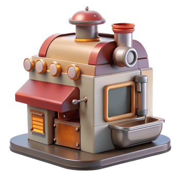 extraordinary abstract Automated Food Fabricator Front View Cutout professional png