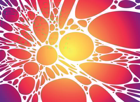 Colorful abstract organic pattern with glowing effect vector