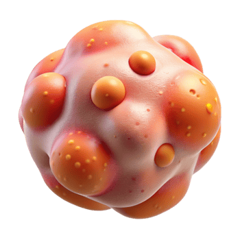 stunning abstract Bacterial Culture Texture Pink and Orange Spots Transparent Element high quality png