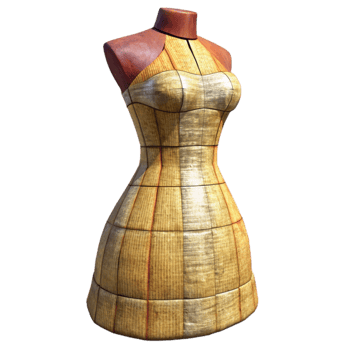 serene minimalist Bamboo Fiber Dress Form Side View Isolated exclusive png