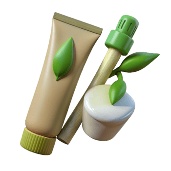 beautiful modern Bamboo Toothbrush and Natural Toothpaste Isolated 4K png