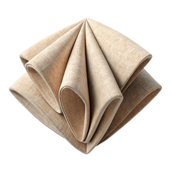 elegant abstract Beige Linen Fabric Fold Detail Cutout exclusive png