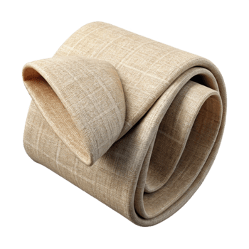 elegant classic Beige Linen Fabric Fold Detail Cutout high resolution png