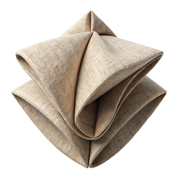 impressive classic Beige Linen Fabric Fold Detail Cutout genuine png