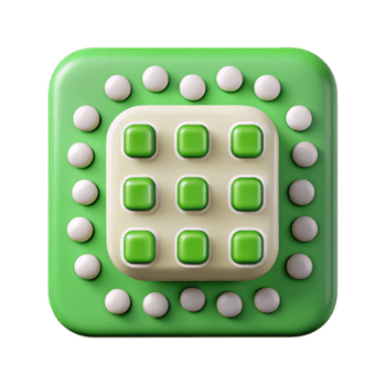 serene rustic Binary Code Pattern Cutout with Green Accents original png