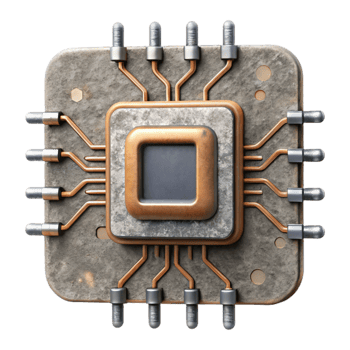 stunning traditional Bio Cybernetic Circuit Board Top View Cutout 4K png