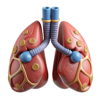 stunning contemporary Bio Cybernetic Lung Bronchial Tubes Isolated detailed png