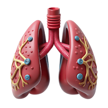 beautiful classic Bio Cybernetic Lung Bronchial Tubes Isolated original png