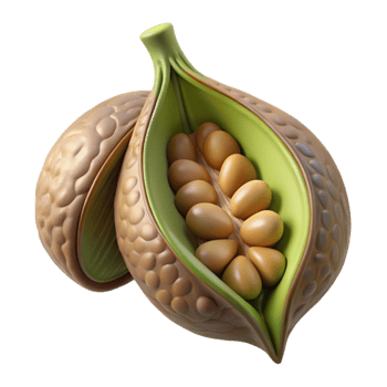 dramatic minimalist Bioengineered Seed Pod Open Releasing Seeds Cutout 4K png